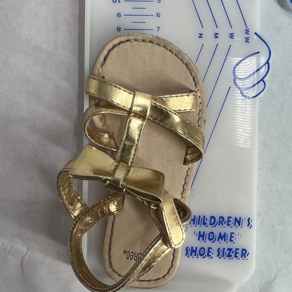 GYMBOREE Island Hopper Gold Bow Sandals Toddler Girls - Picture 7 of 8
